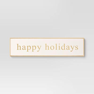 10"x40" Happy Holidays Framed Canvas Wall Art - Threshold™ | Target