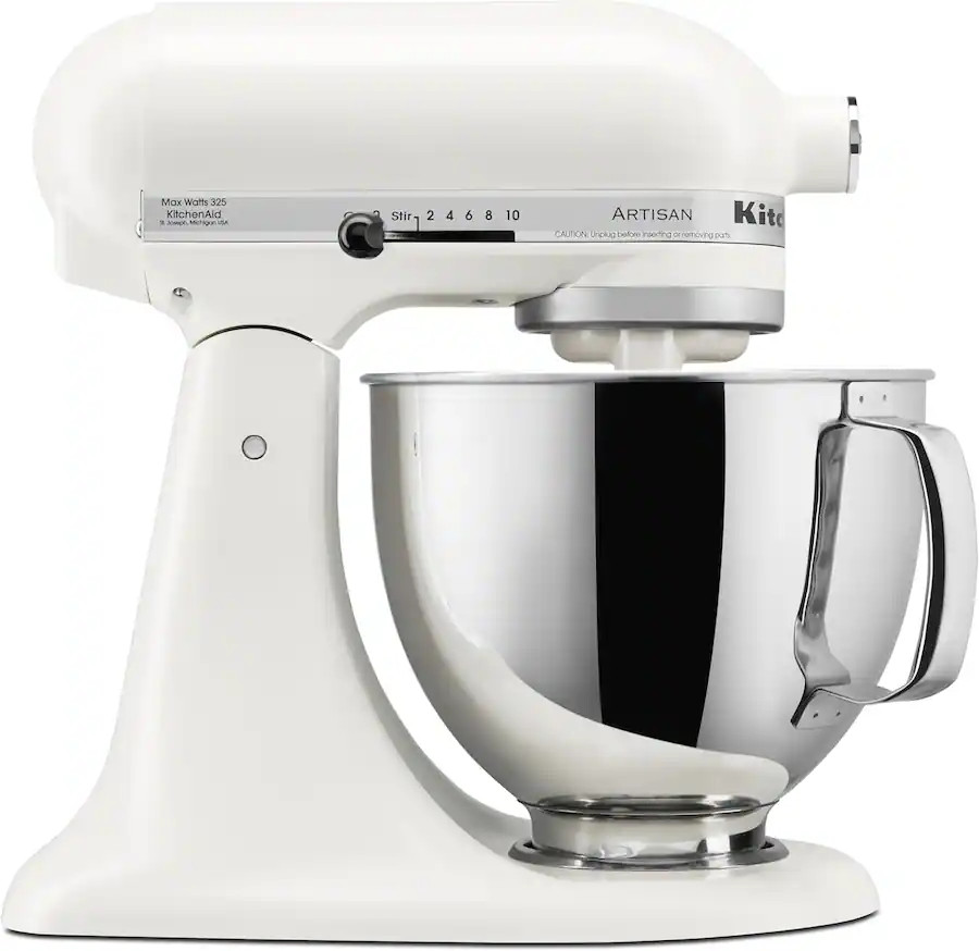 KitchenAid - Artisan Series 5-Quart Tilt-Head Stand Mixer KSM150PSPL - Porcelain White | Best Buy U.S.