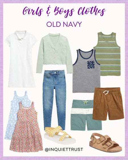 Upgrade your boys' and girls' spring outfits with these cute dresses, tank tops, shorts, and more!
#casualstyle #kidsfashion #oldnavyfinds #outfitidea

#LTKSeasonal #LTKshoecrush #LTKstyletip