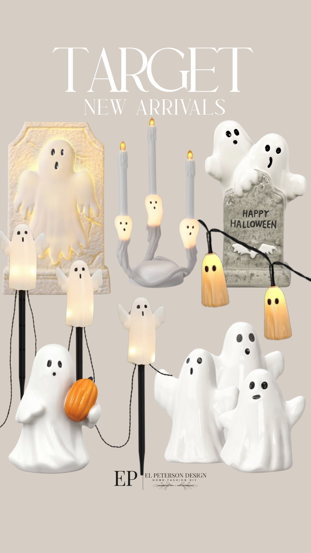Target
New arrivals
Ghost string lights
Ghost candle 
Ghost figurines