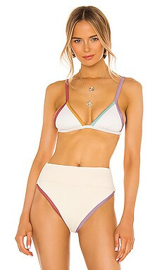 BEACH RIOT Mika Bikini Top in Cloud Cream from Revolve.com | Revolve Clothing (Global)