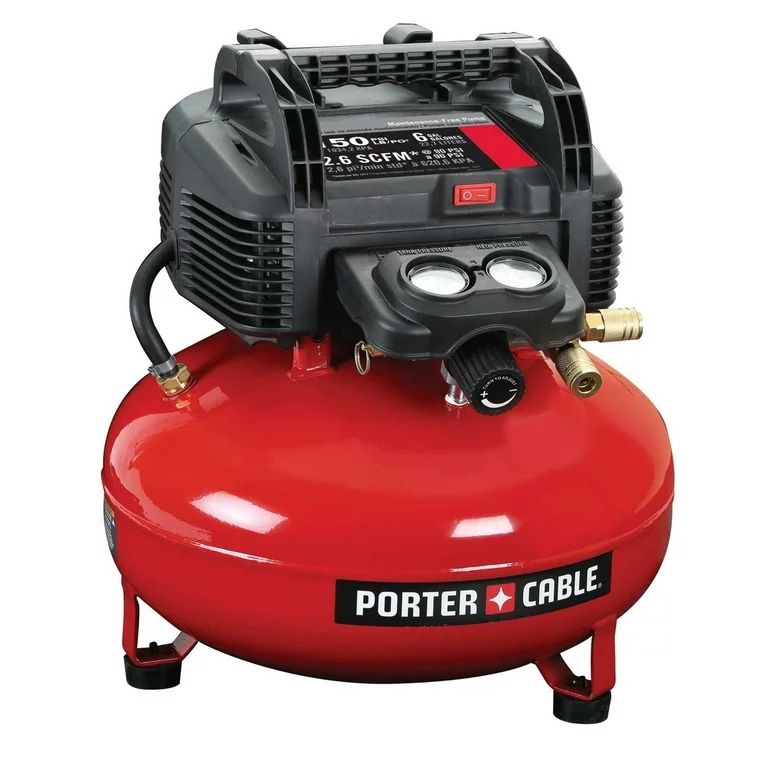 Porter-Cable C2002-ECOM 0.8 HP 6 Gallon Oil-Free Pancake Air Compressor | Walmart (US)