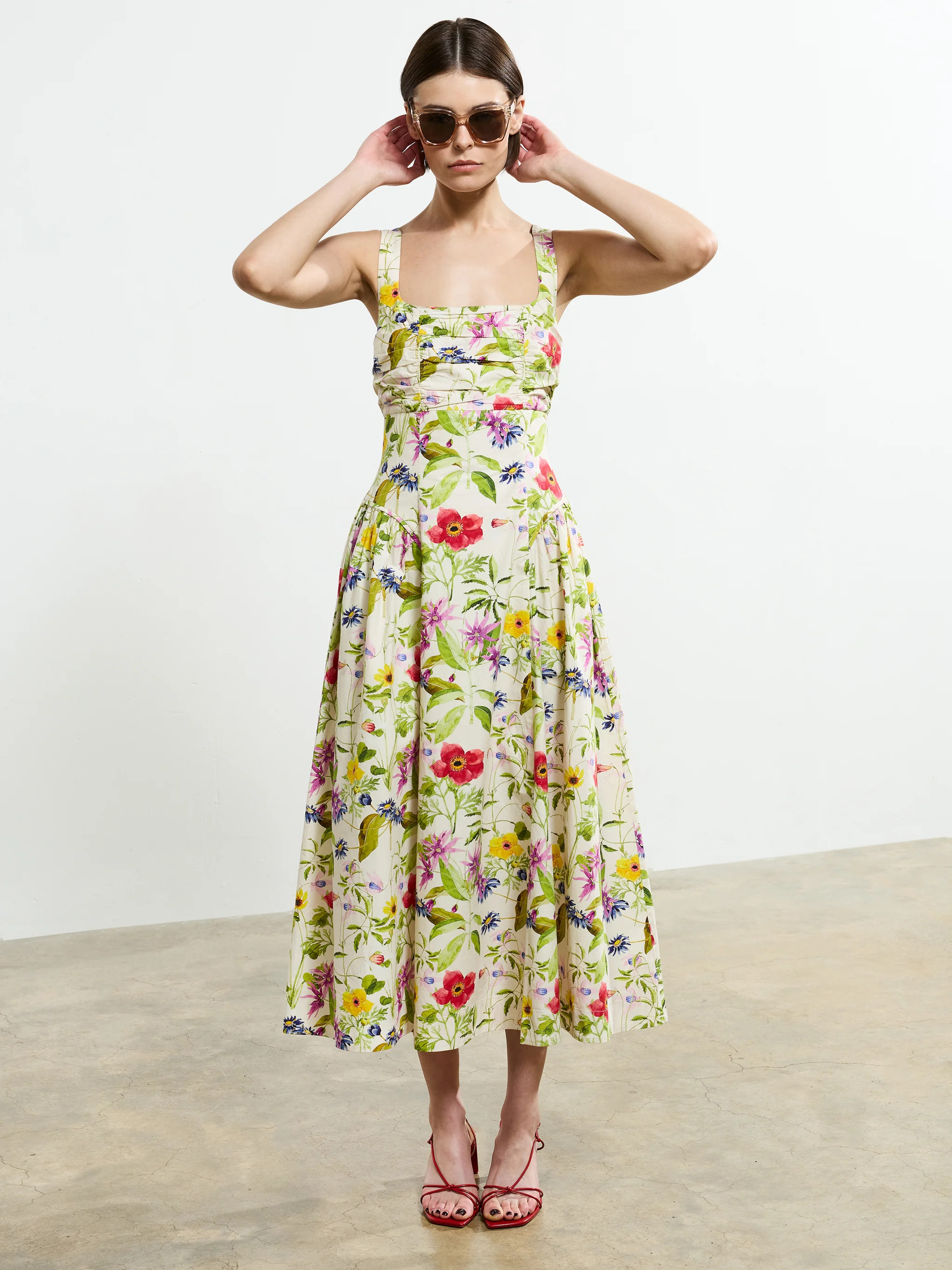 Monica Barletta Poplin Midi Dress | French Connection (UK)