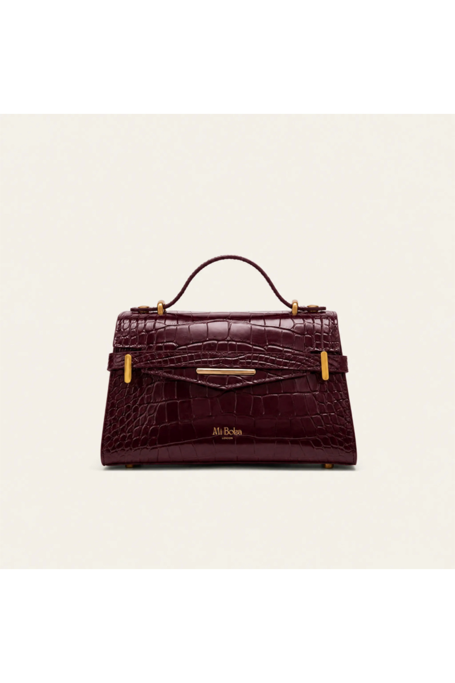 Mi Bolsa London Mi Collection - Croc Embossed Leather Top Handle Bag (Women) | Nordstrom | Nordstrom
