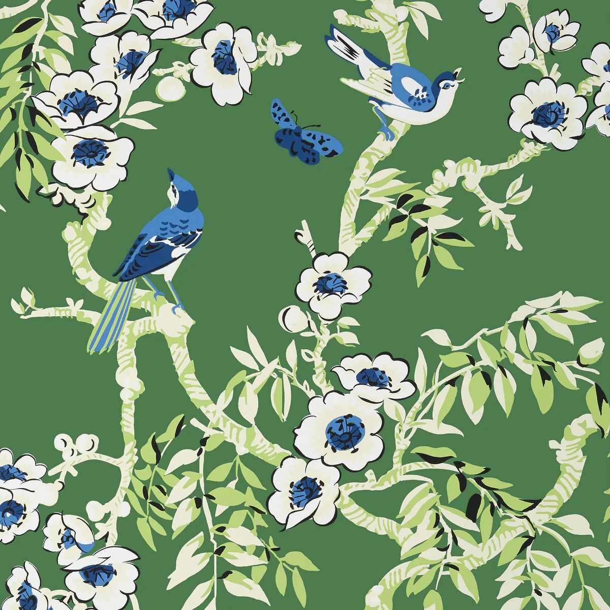 Thibaut Yukio Green Wallpaper | DecoratorsBest