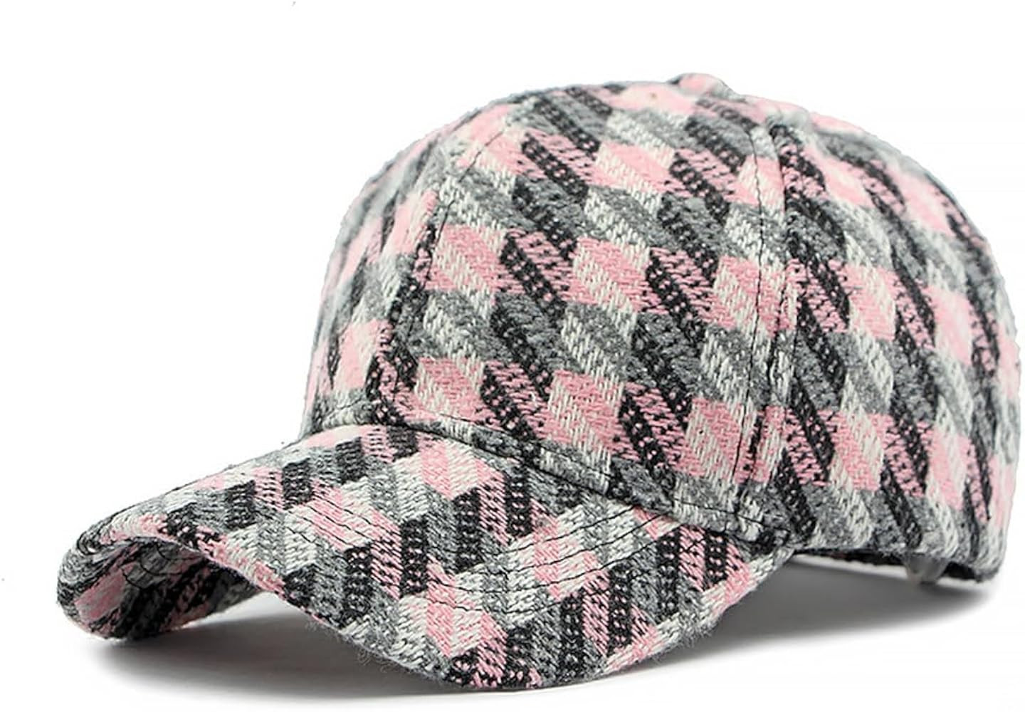 Unisex Houndstooth Baseball Caps Vintage Duckbill Classic Outdoors Golf Hat Couple Sport Sun Truc... | Amazon (US)
