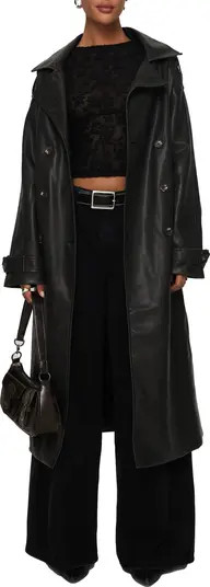 Day to Night Faux Leather Trench Coat | Nordstrom