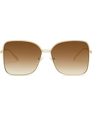 SOJOS Classic Square Oversized Sunglasses for Women Big Large Designer Style Sunnies SJ1082 | Amazon (US)