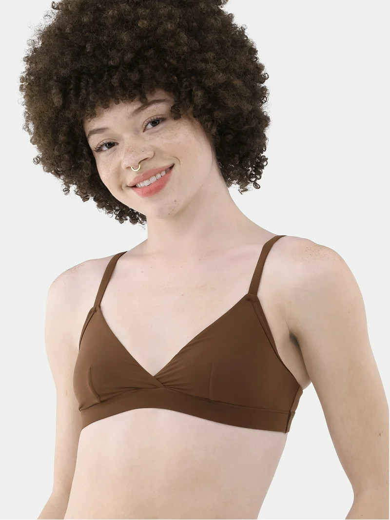 No Boundaries Fit Stretch Triangle Bralette, Women's XS-3XL | Walmart (US)