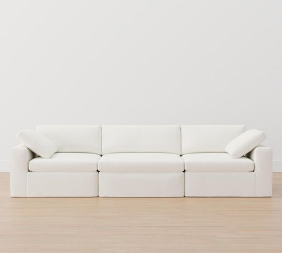 Dream Square Wide Arm Slipcovered Modular Sofa | Pottery Barn (US)