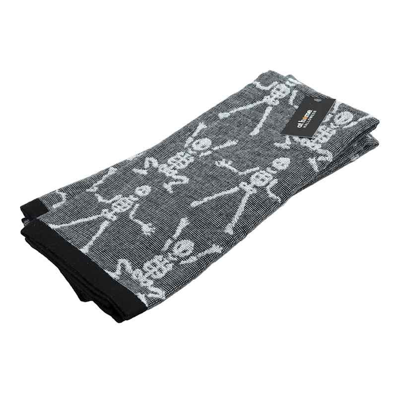 Set of 2 Skeleton Halloween Jacquard Terry Kitchen Towels | At Home