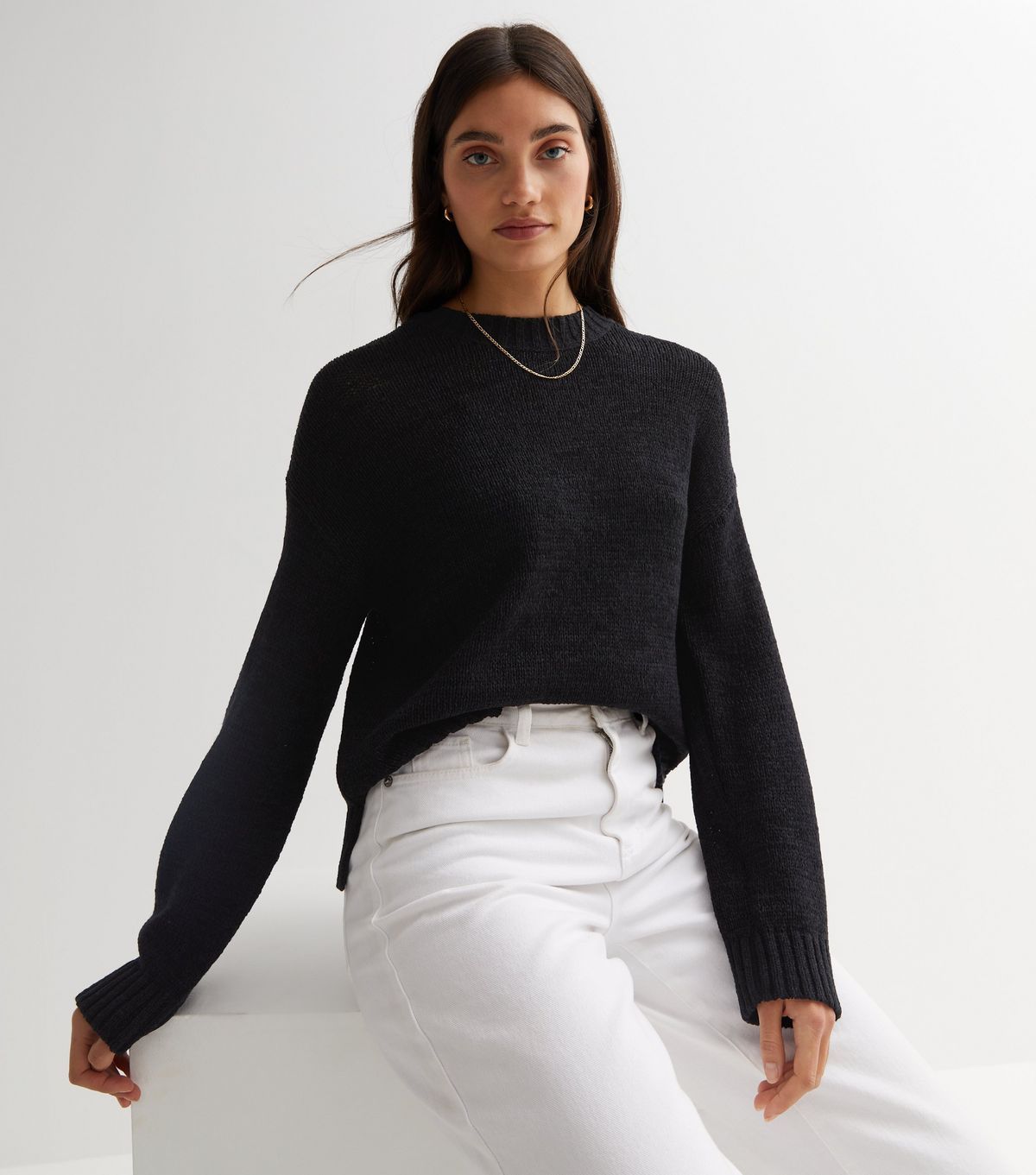 Black Knit Crew Neck Jumper
						
						Add to Saved Items
						Remove from Saved Items | New Look (UK)