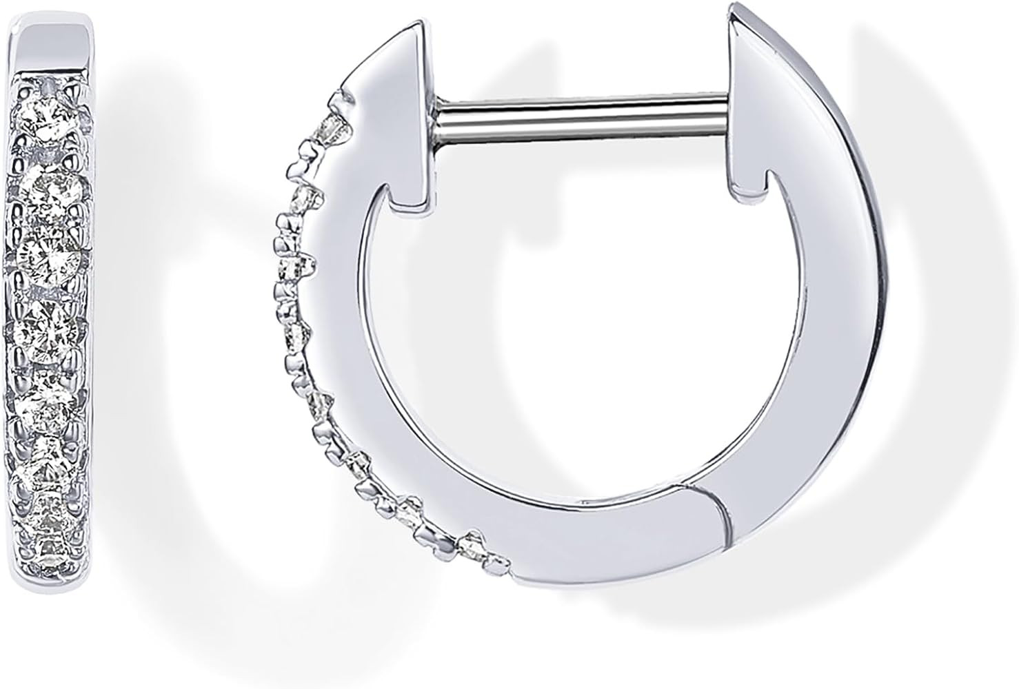 PAVOI 14K Gold Plated Cubic Zirconia Cuff Earrings Huggie Stud | Amazon (US)