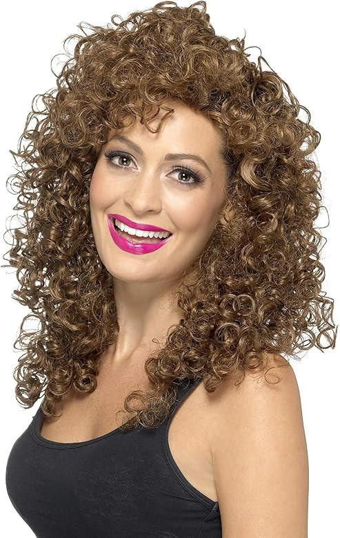 Smiffy's Women's Boogie Babe Wig Long Curly | Amazon (US)