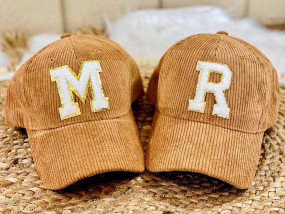 Chenille Patch Ribbed Baseball Cap Patch Initial Hat | Etsy | Etsy (US)