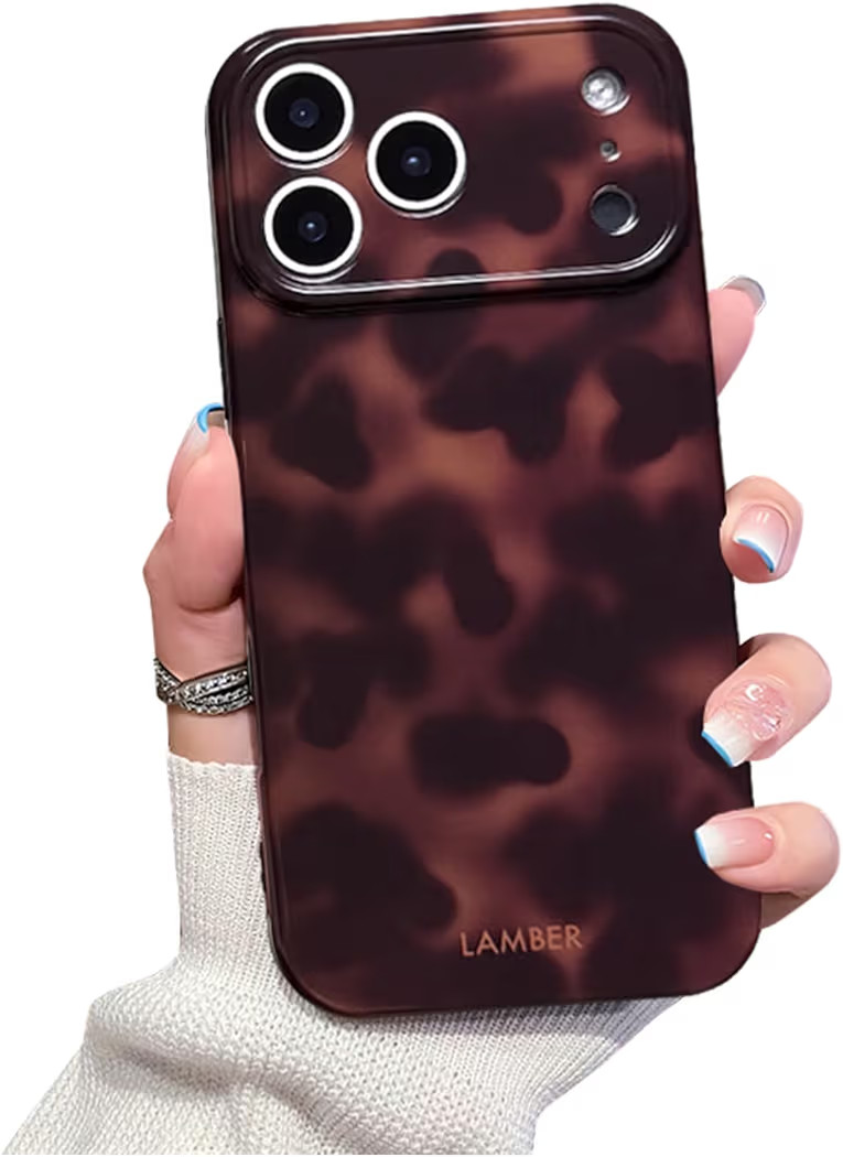 Cute Phone Case for iPhone 17 Pro Max Case Tortoise Shell Pattern Leopard Full Camera Protective ... | Amazon (US)