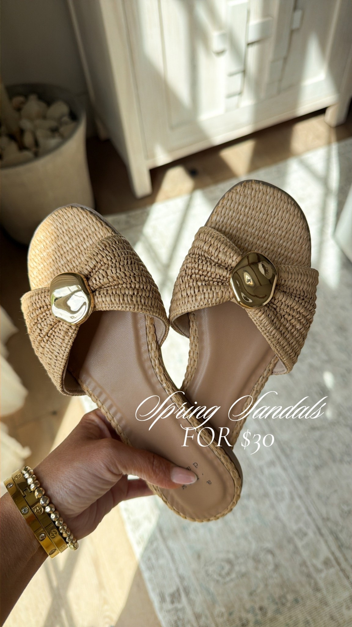 Love these new spring sandals I just picked up at Target! Perfect for spring & summer and goes with so many dresses or outfits! They feature a memory foam as well, so super comfortable! Runs tts 

#LTKootd #LTKSeasonal