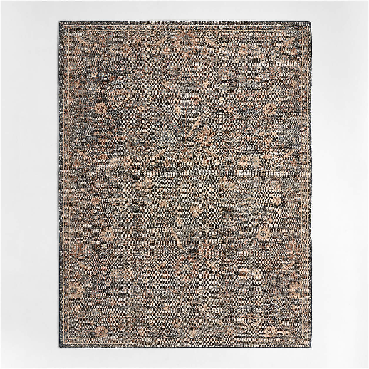 Tavira Performance Traditional Blue Handknotted Area Rug 8'x10' | Crate & Barrel | Crate & Barrel