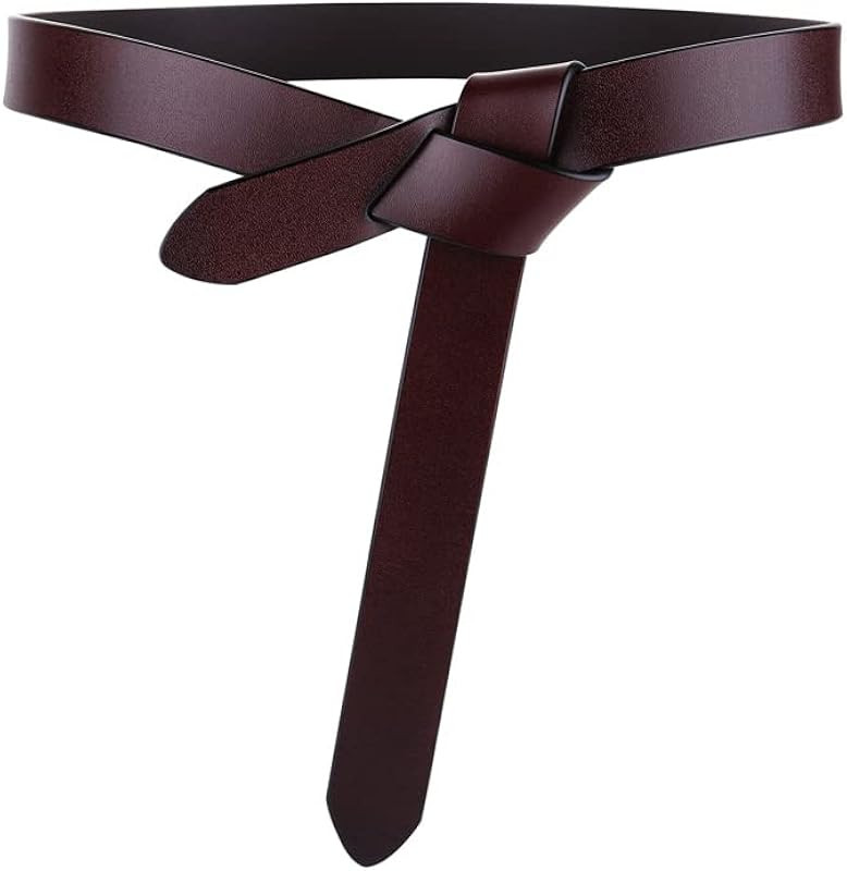 TOEECY Cinturones de Mujer Lazo de Nudo Cuero Genuino Cintura Ajustable Vintage Elástico para Ca... | Amazon (ES)