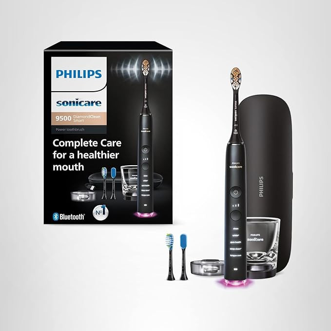 Philips Sonicare DiamondClean Smart 9500 Electric Toothbrush, Sonic Toothbrush with App, Pressure... | Amazon (US)