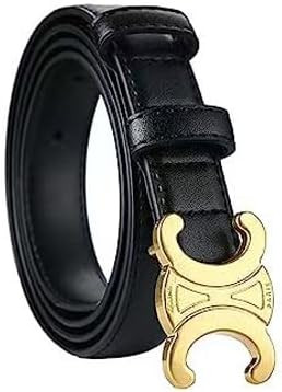 Black Belt, Women's Belt, Women's Jeans Belt Fashion Hollow Buckle Belt (Black) | Amazon (UK)