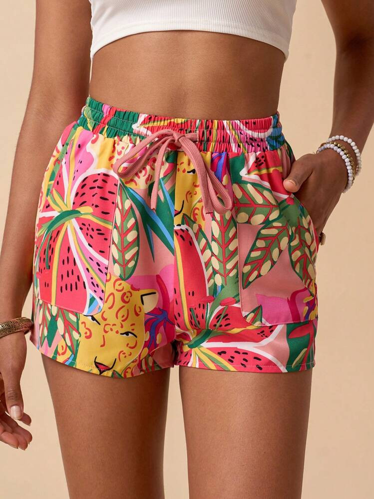 FRONT TIE SHORTS | SHEIN