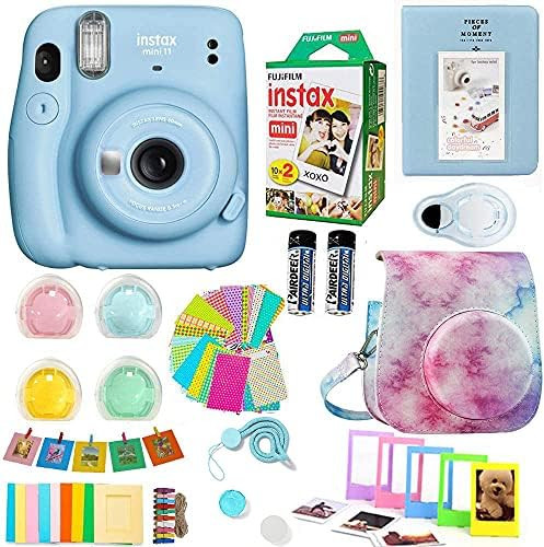 Amazon.com : Fujifilm Instax Mini 11 Camera with Fuji Instant Film Twin Pack + Colorful Case, Alb... | Amazon (US)