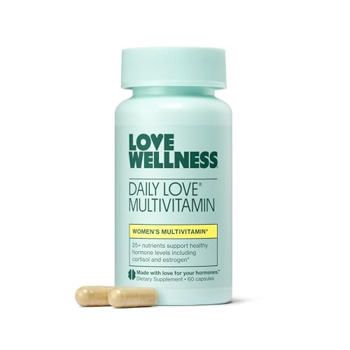 Love Wellness Daily Love Multivitamin for Women | Supports Energy, Cortisol, Immune Health, Stress Relief, & PMS | Complete with Vitamin D, C, Iron, Calcium, Zinc, & Biotin, Magnesium | 60 Count | Amazon (US)