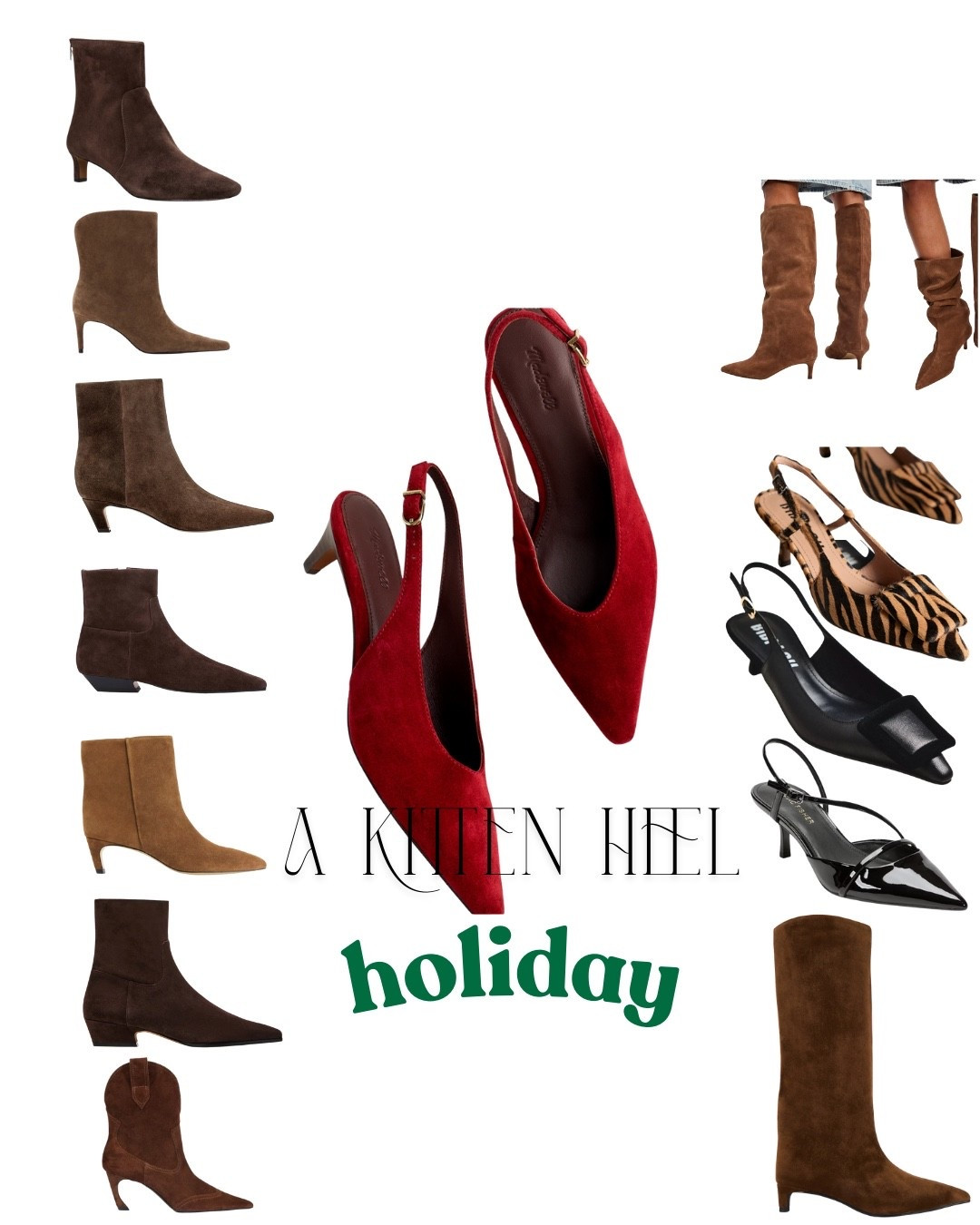 Kitten heel boots and shoes I recommend 

#LTKootd #LTKSaleAlert #LTKHoliday