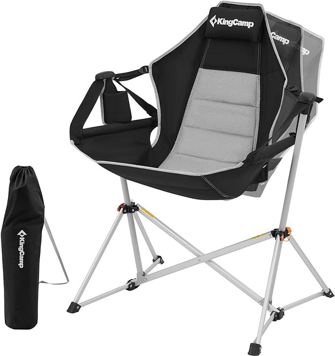 KingCamp Hammock Camping Chair,Aluminum Alloy Adjustable Back Swinging Chair, Folding Rocking Cha... | Amazon (US)