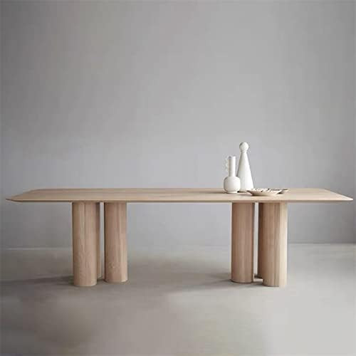 LAKIQ Rectangular Dining Table Solid Wood Kitchen Dining Table Fixed Table Modern Conference Tabl... | Amazon (US)