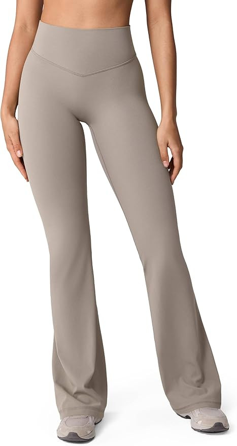 Hugcurve No Front Seam High Waisted Flare Leggings for Women Bootcut Yoga Pants Buttery Soft - 29... | Amazon (US)