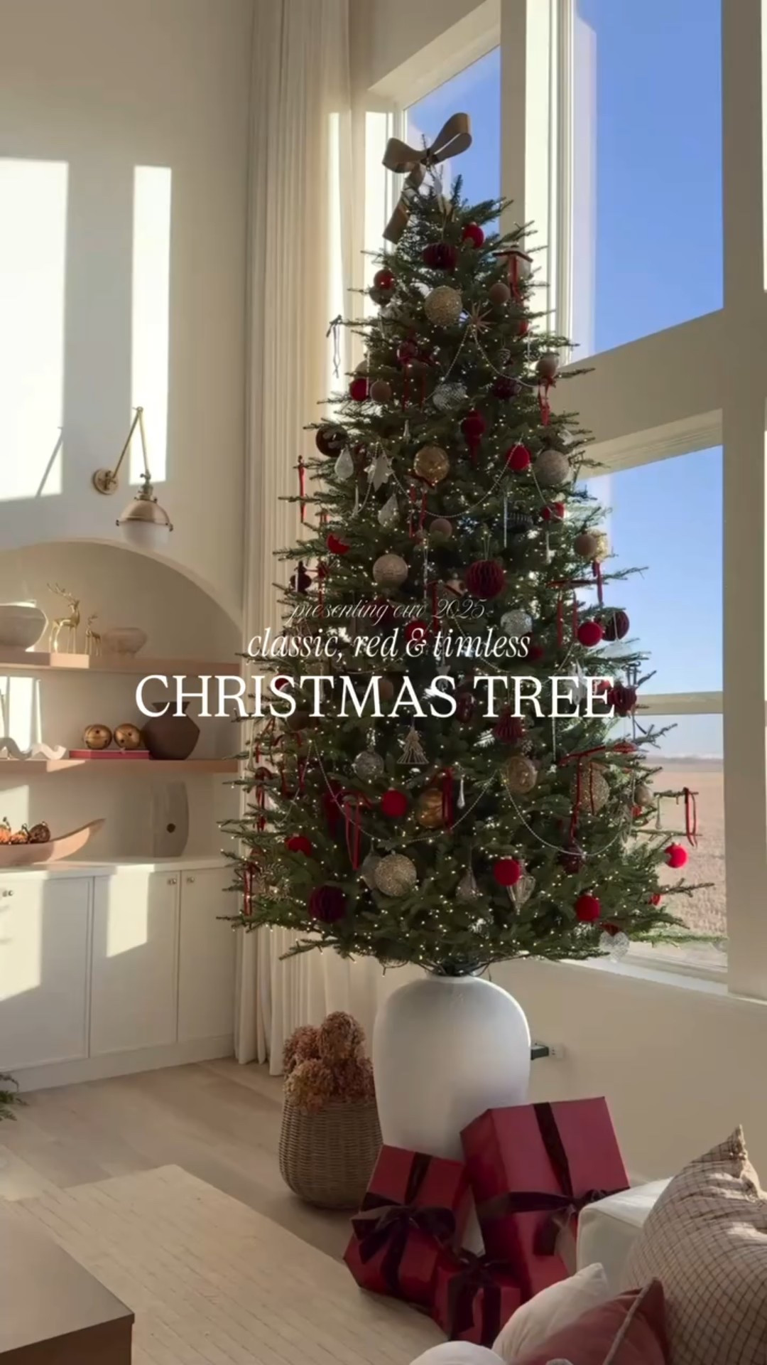 Our 2025 Christmas tree❤️
My take on a classic red christmas tree. It’s warm, gold, timeless, and full of cozy nostalgia. This year’s tree feels warm, rich, timeless & truly the heart of our holiday season.

#christmastree #christmasdecorideas #classicchristmasdecor #holidayhome red christmas, classic christmas, christmas home inspo

#LTKFindsUnder100 #LTKHome #LTKHoliday