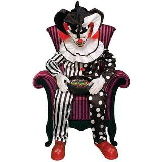 Hartley the Sitting Scare Clown by Tekky, Premium Talking Halloween Animatronic, Plug-In or Batte... | The Home Depot