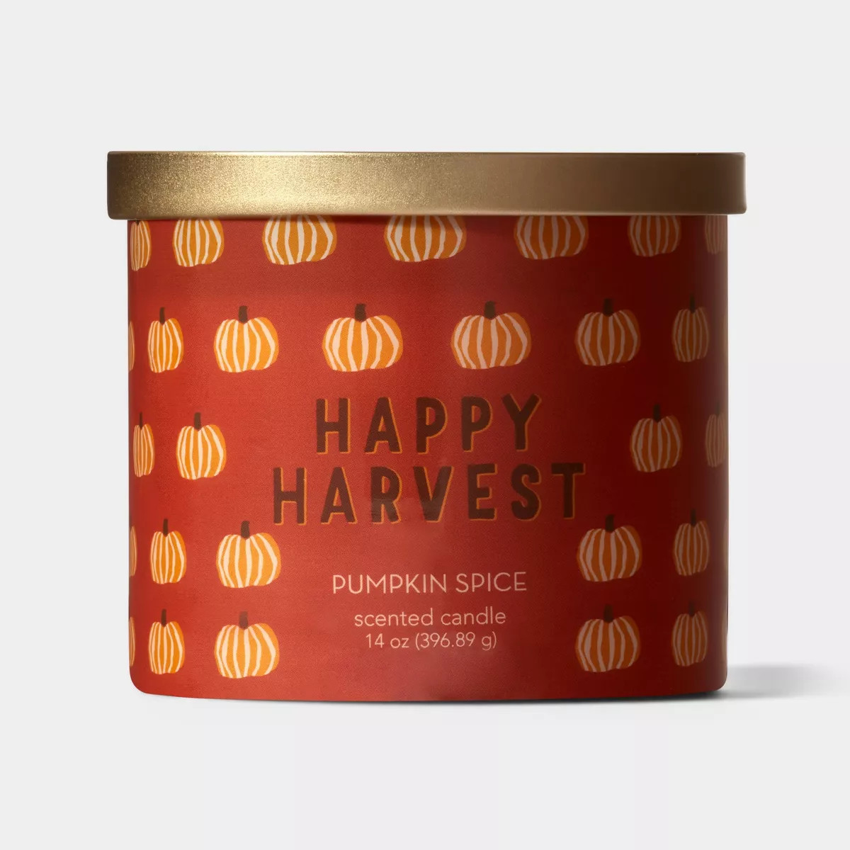 14oz Pumpkin Spice Jar Happy Harvest with Lid Halloween Candle Off-White - Hyde & EEK! Boutique... | Target