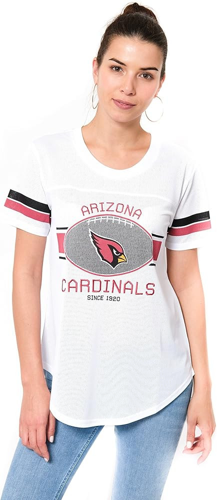 Ultra Game NFL Womens Soft Mesh Varsity Stripe T-Shirt | Amazon (US)