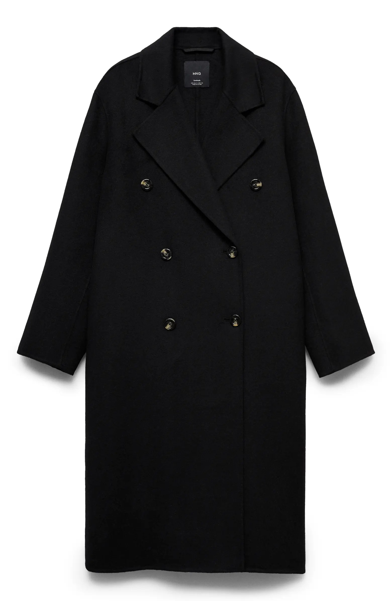 MANGO Picarol Oversize Double Breasted Wool Blend Coat | Nordstrom | Nordstrom
