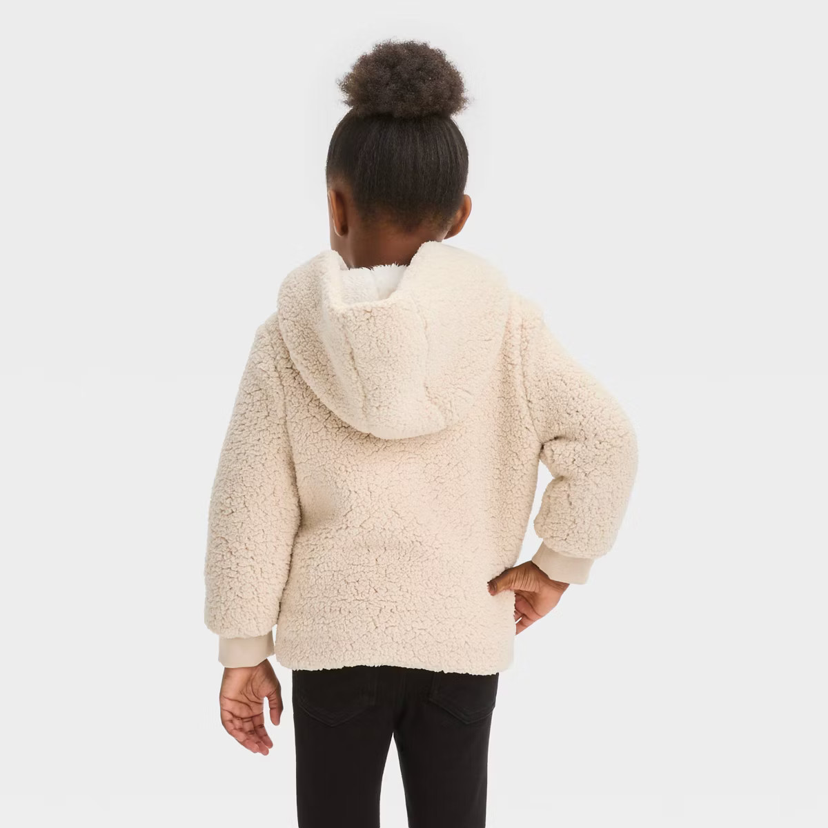 Toddler Girls' Solid Faux Shearling Jacket - Cat & Jack™ | Target