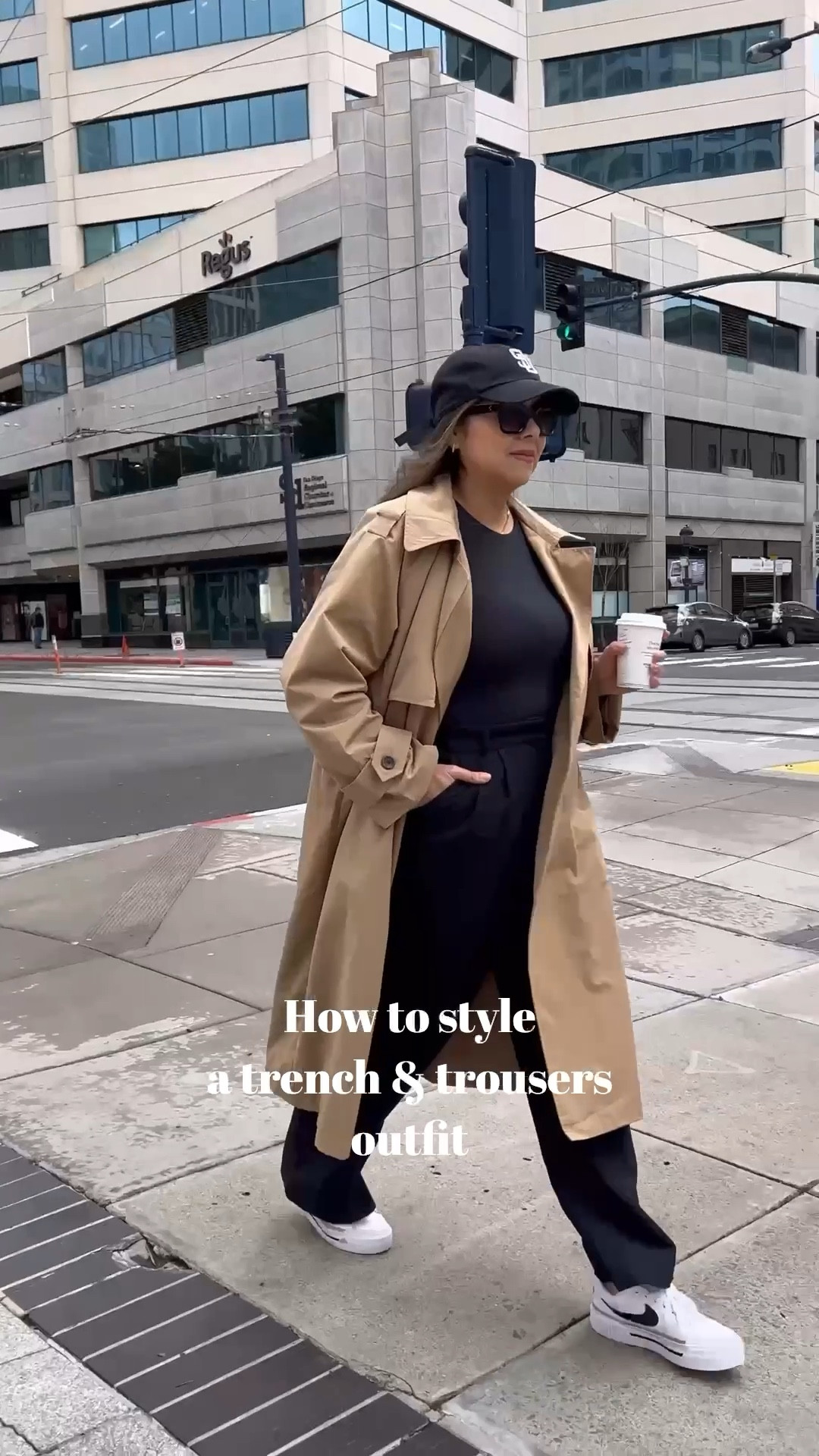 How to style a classic trenchcoat in a casual way with trousers and sneakers

#LTKMidsize #LTKStyleTip #LTKOver40