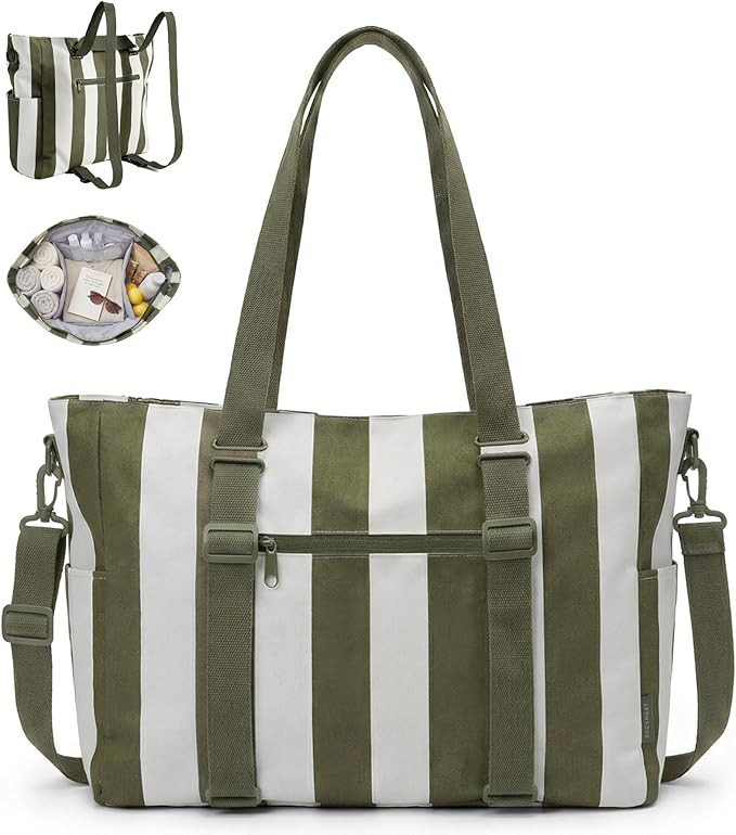 Amazon.com | BAGSMART Large Beach Bag for Women, Oversize Tote Bag for Travel/Swim Pool/Summer | ... | Amazon (US)
