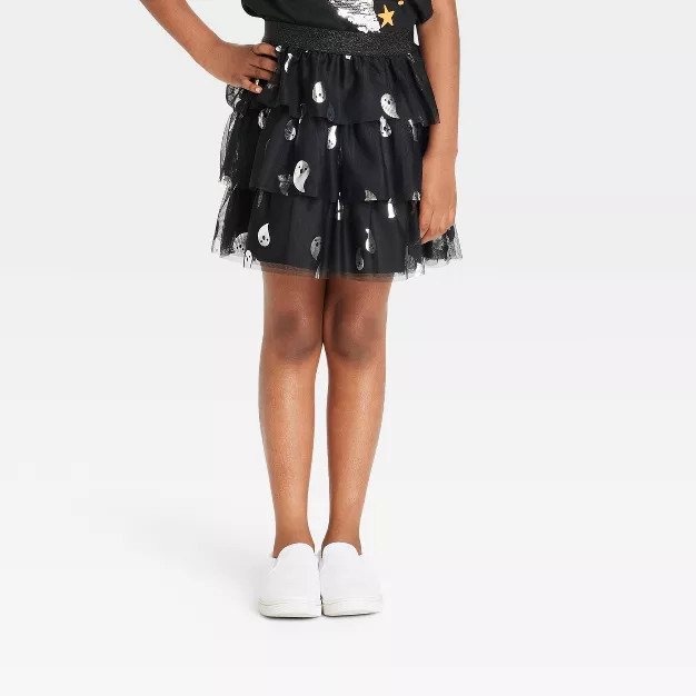 Girls' Halloween Tutu Skirt - Cat & Jack™ Black | Target