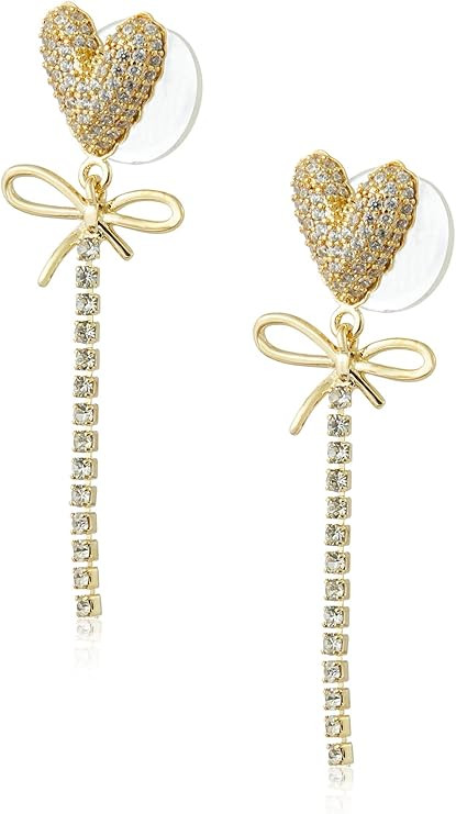 Mitya Gold-Plated Hypoallergenic Sterling Silver Backs Dangle Earring Classic Infinity Earrings F... | Amazon (US)