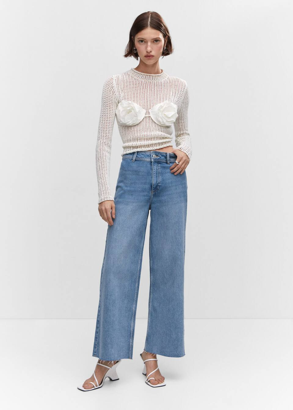 Jeans culotte high waist | MANGO (US)