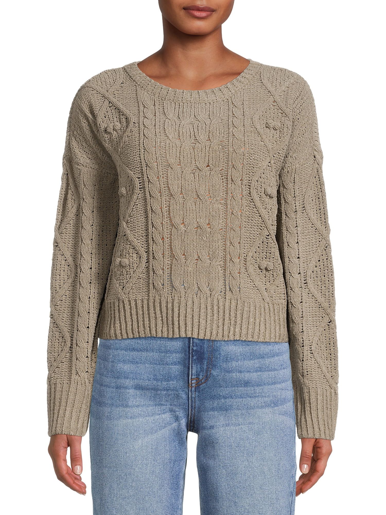 Daily Threads Women's Junior' Chenille Cable Knit Pullover Sweater - Walmart.com | Walmart (US)