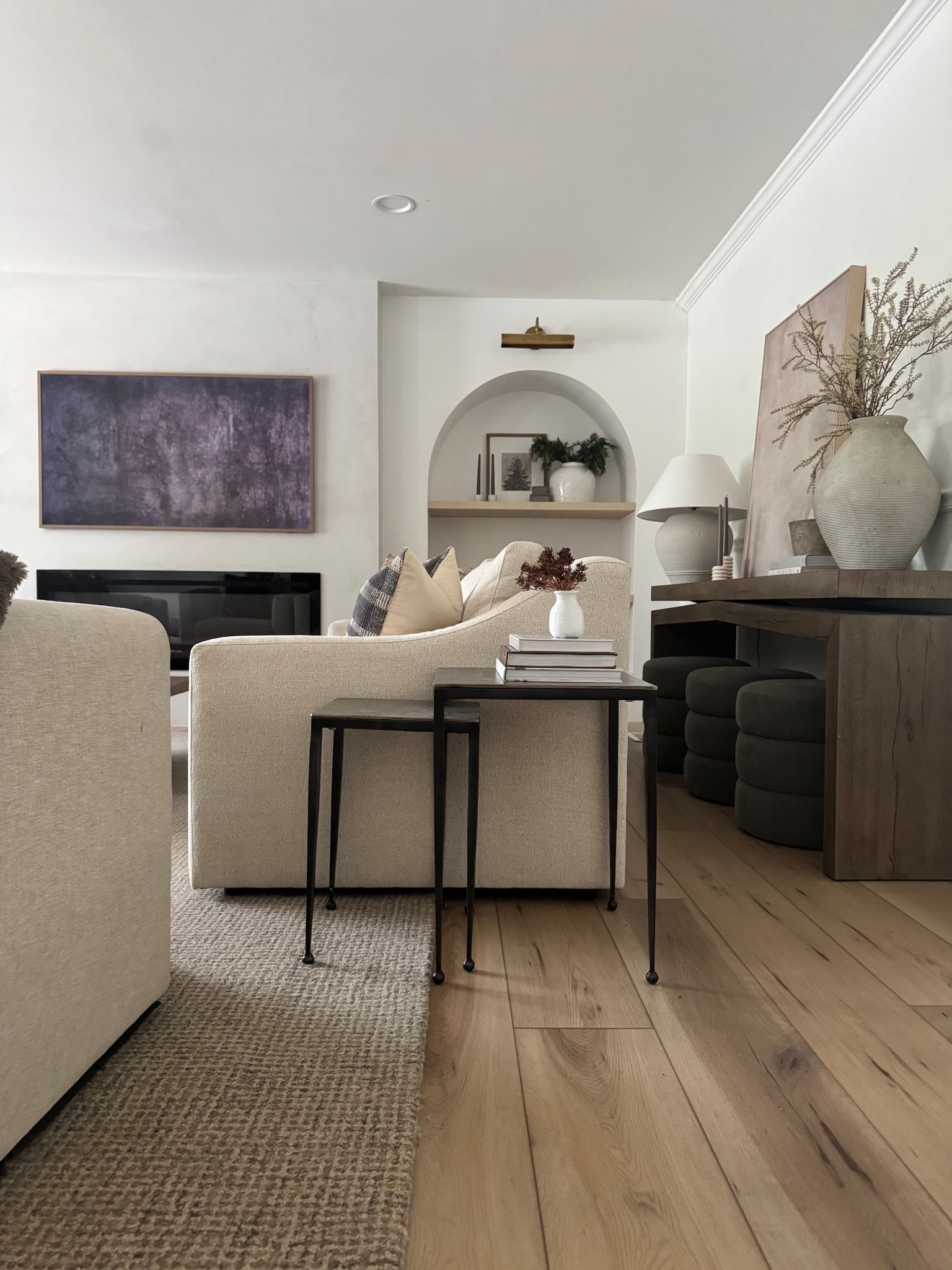 Living room view! These cutie side tables are perfect for a small spot. 

#LTKHome