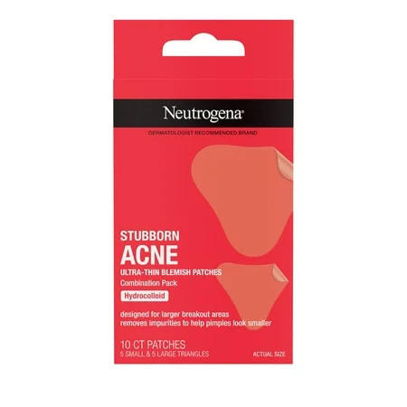 Neutrogena Stubborn Acne Pimple Patches, Hydrocolloid Patches Acne Treatment, 10 Count | Walmart (US)