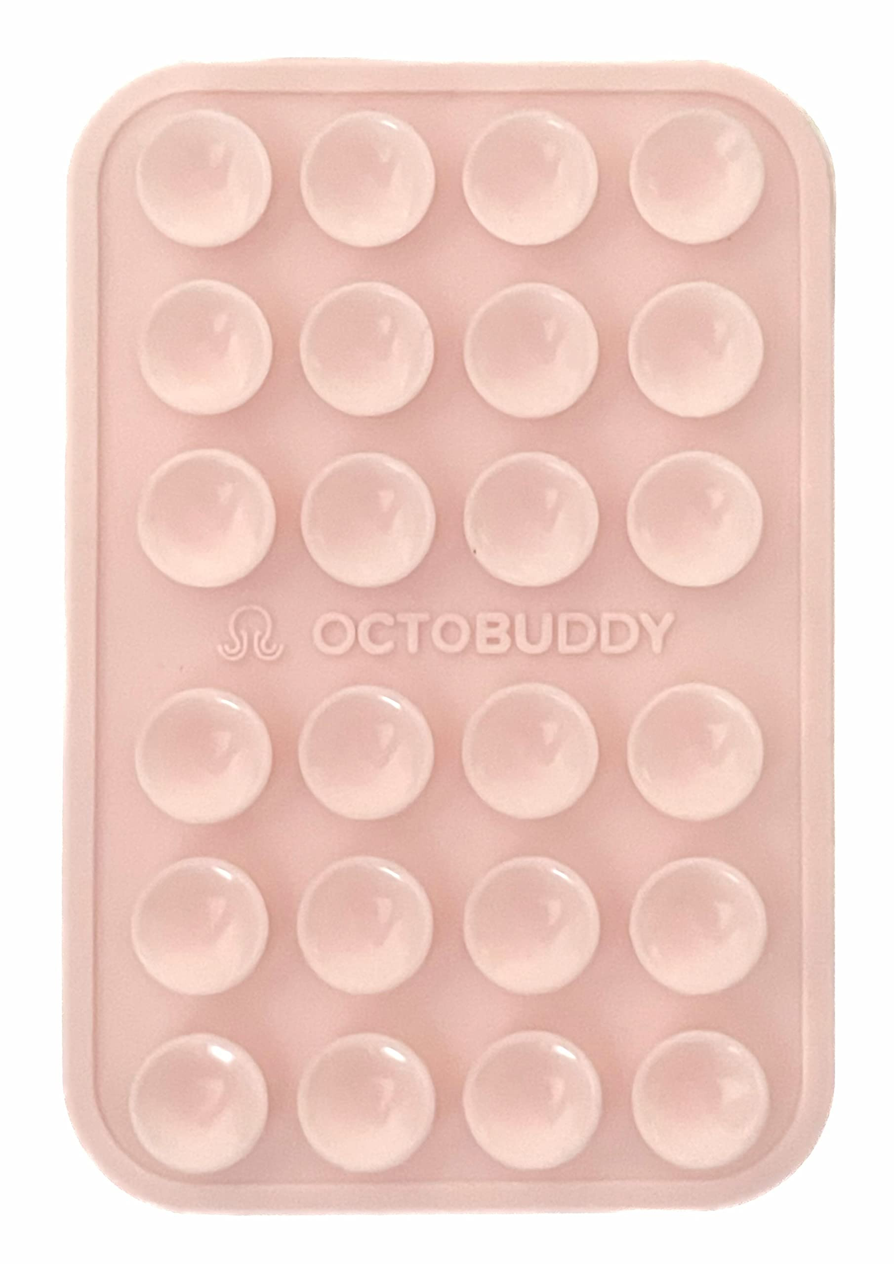 Silicone Suction Phone Case Adhesive Mount - Hands-Free, Strong Grip Holder for Selfies and Videos - Durable, Easy to Use - iPhone and Android Compatible - 2.25″ x 3.25″, Chalk Pink | Amazon (US)