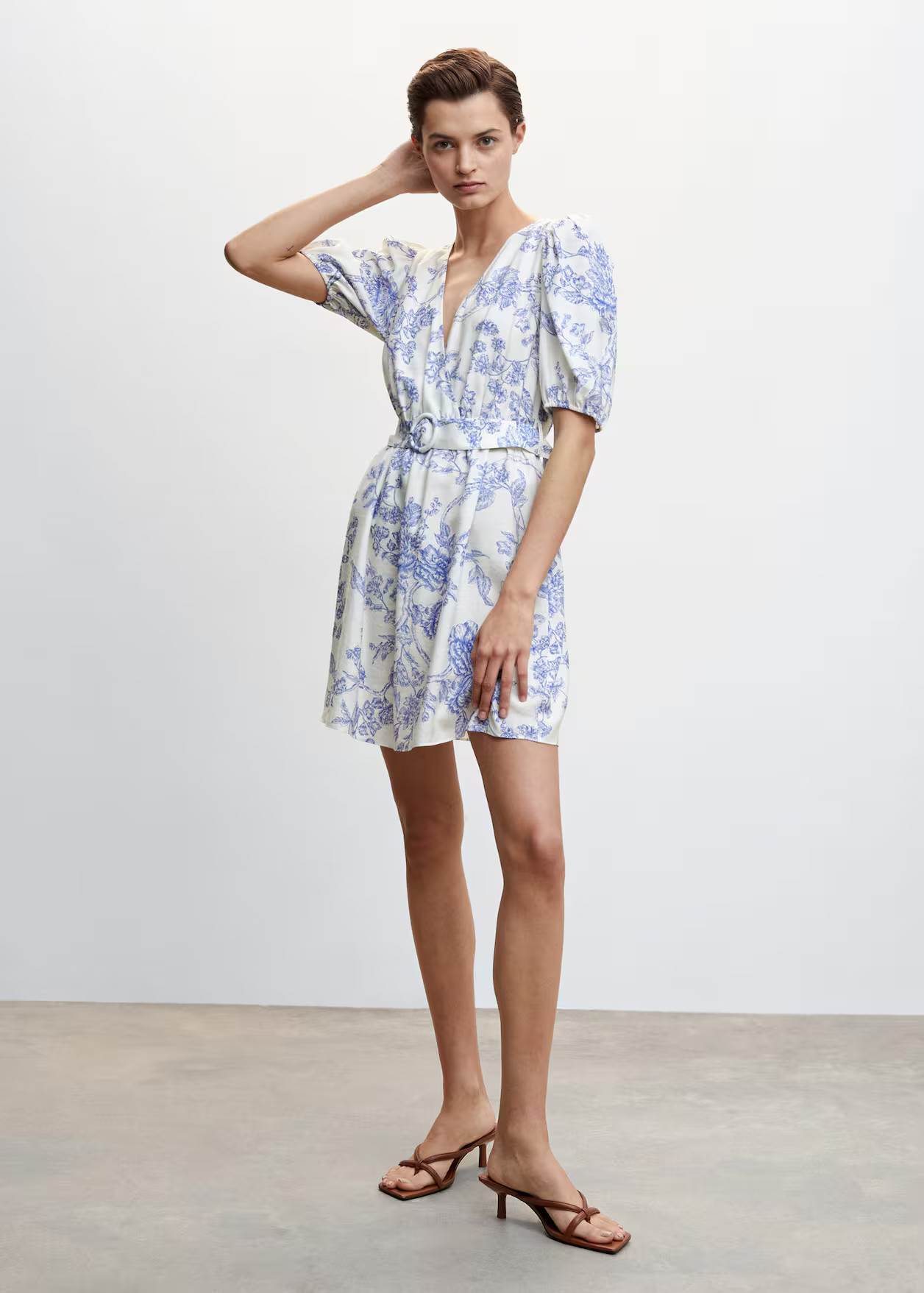 Belt floral dress | MANGO (US)