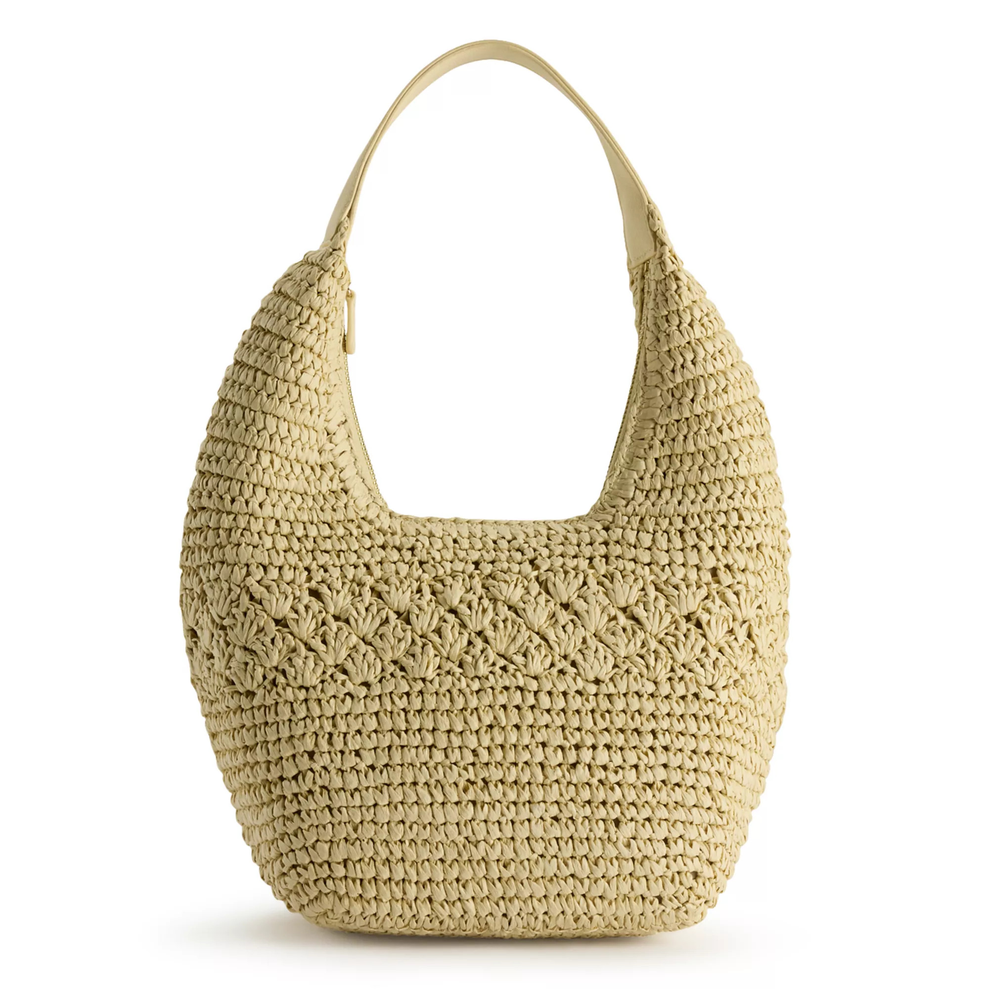 LC Lauren Conrad Olive Scallop Crochet Shoulder Bag | Kohl's