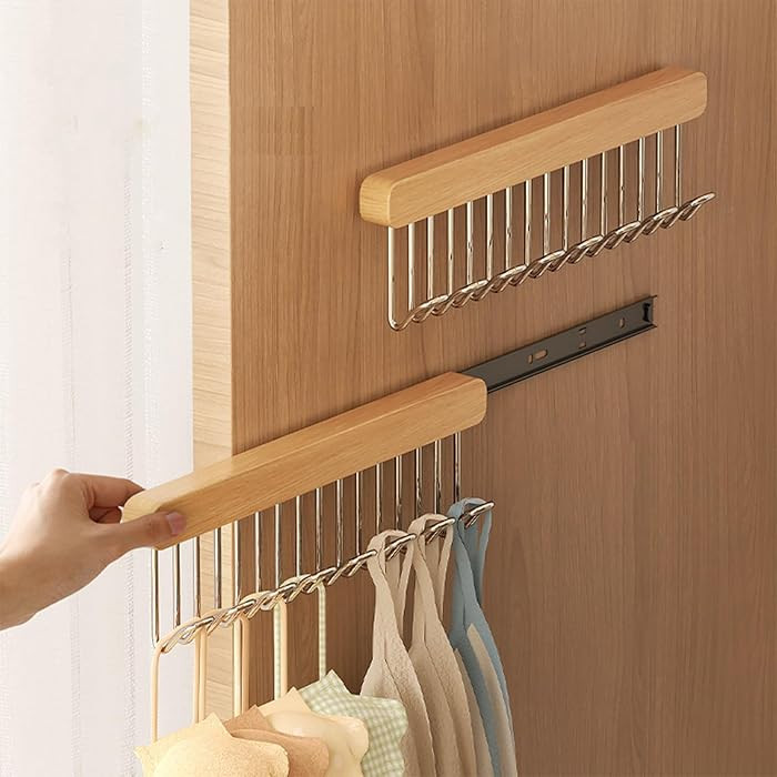 12 inch valet rods for closets, extendable and pull-out wardrobe pole for hanging clothes,bras,ti... | Amazon (US)